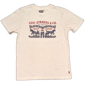 💚 5/$25 Levi’s Vintage Logo‎ T-Shirt Kids Size 10/12 Preppy Western